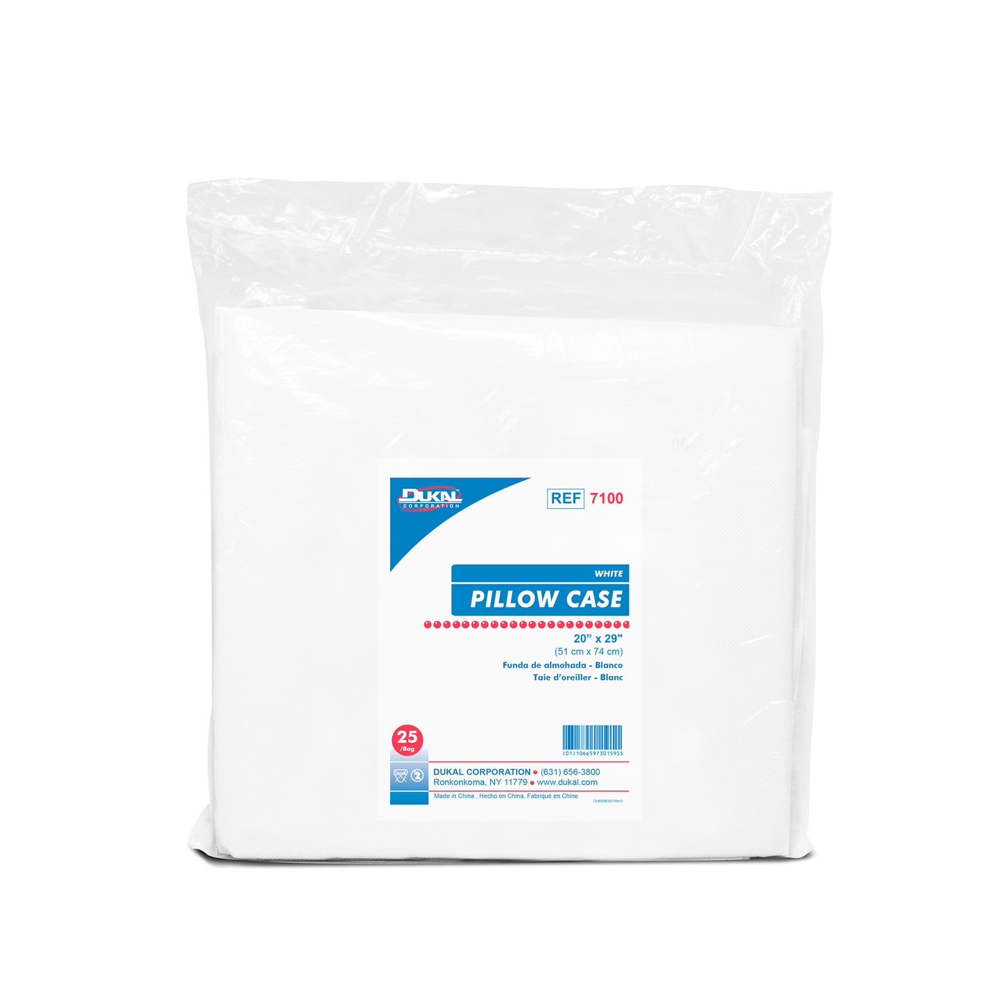 Disposable Pillowcase, 20" x 29", White, Case (7100)