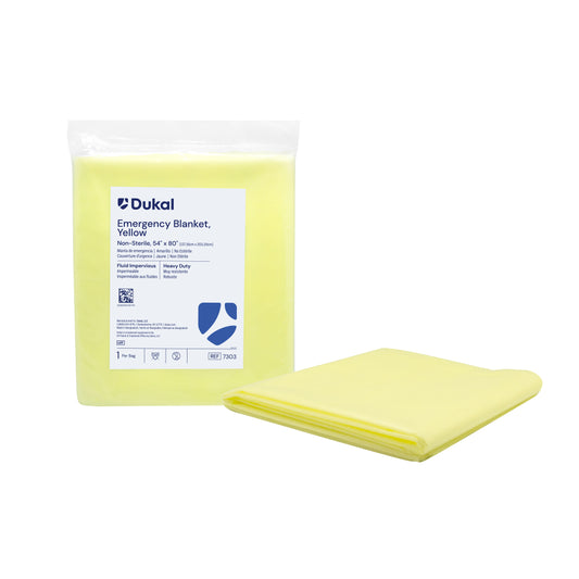 Emergency Blanket, 54" x 80", Yellow (7303)