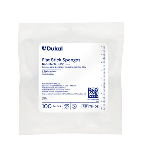 Dukal, Flat Stick Sponges, 1.5" (76408)