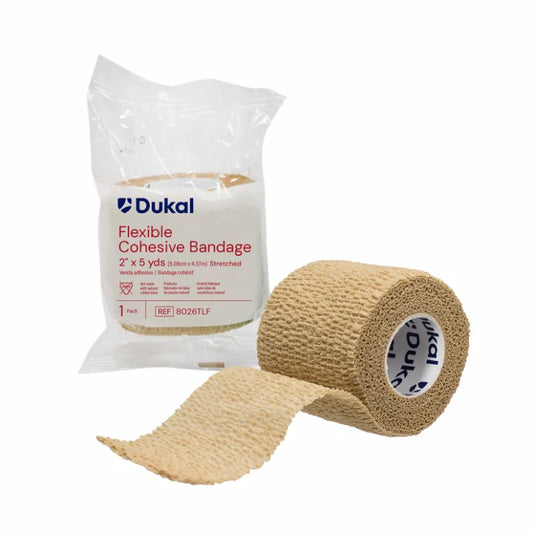 Non-Sterile Non-Latex Cohesive Bandage, 2" x 5 yds, Tan (8026TLF)