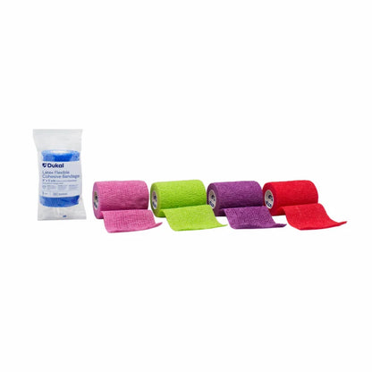 Non-Sterile Latex Cohesive Bandage, 3" x 5 yds, Assorted (8035AS)