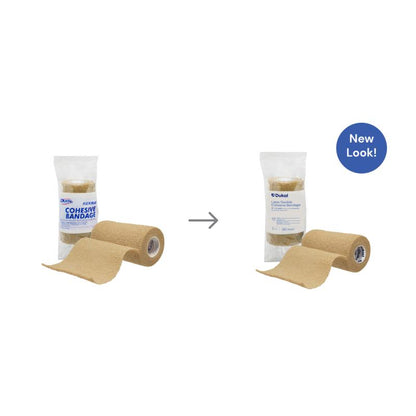 Non-Sterile Latex Cohesive Bandage, 6" x 5 yds, Tan (8065T)