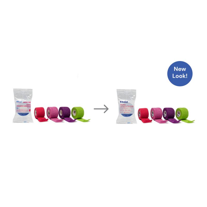 Non-Sterile Non-Latex Cohesive Bandage, 1.5" x 5 yds, Assorted (8156ASLF)