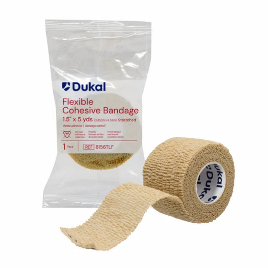 Non-Sterile Non-Latex Cohesive Bandage, 1.5" x 5 yds, Tan (8156TLF)