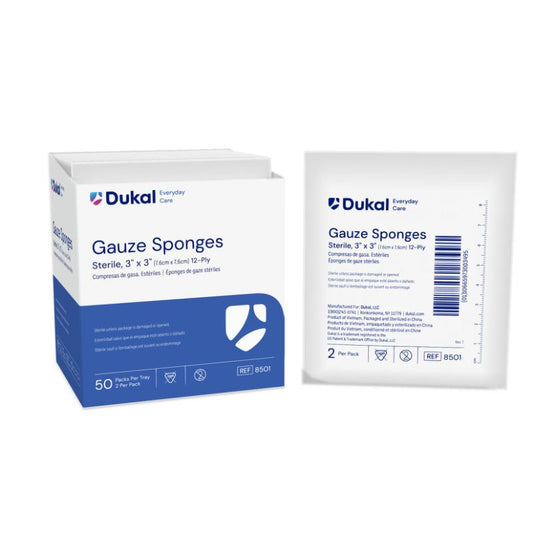 Everyday Care Gauze Sponges, 12-Ply, 3" x 3" (8501)