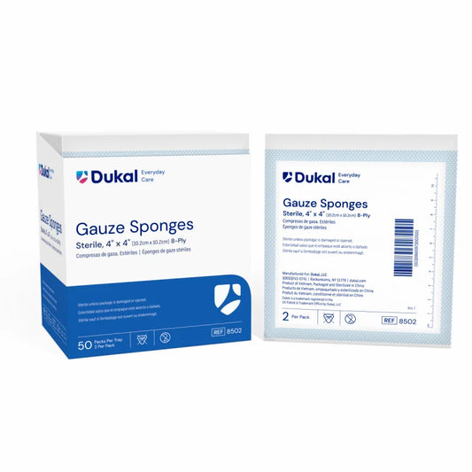 Everyday Care Sterile Gauze Sponges, 8-Ply, 4" x 4" (8502)
