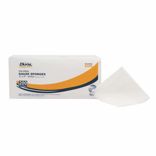 Everyday Care Non-Sterile Gauze Sponges, 12-Ply, 3" x 3" (8508)