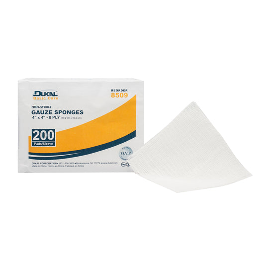 Basic Care Gauze Sponge 4" x 4", 8-Ply (8509)