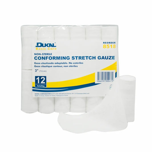 Non-Sterile Basic Care Conforming Stretch Gauze 3" (8518)