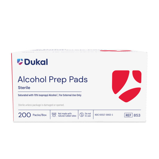 Alcohol Prep Pad, 2-Ply, Medium, Sterile (853)