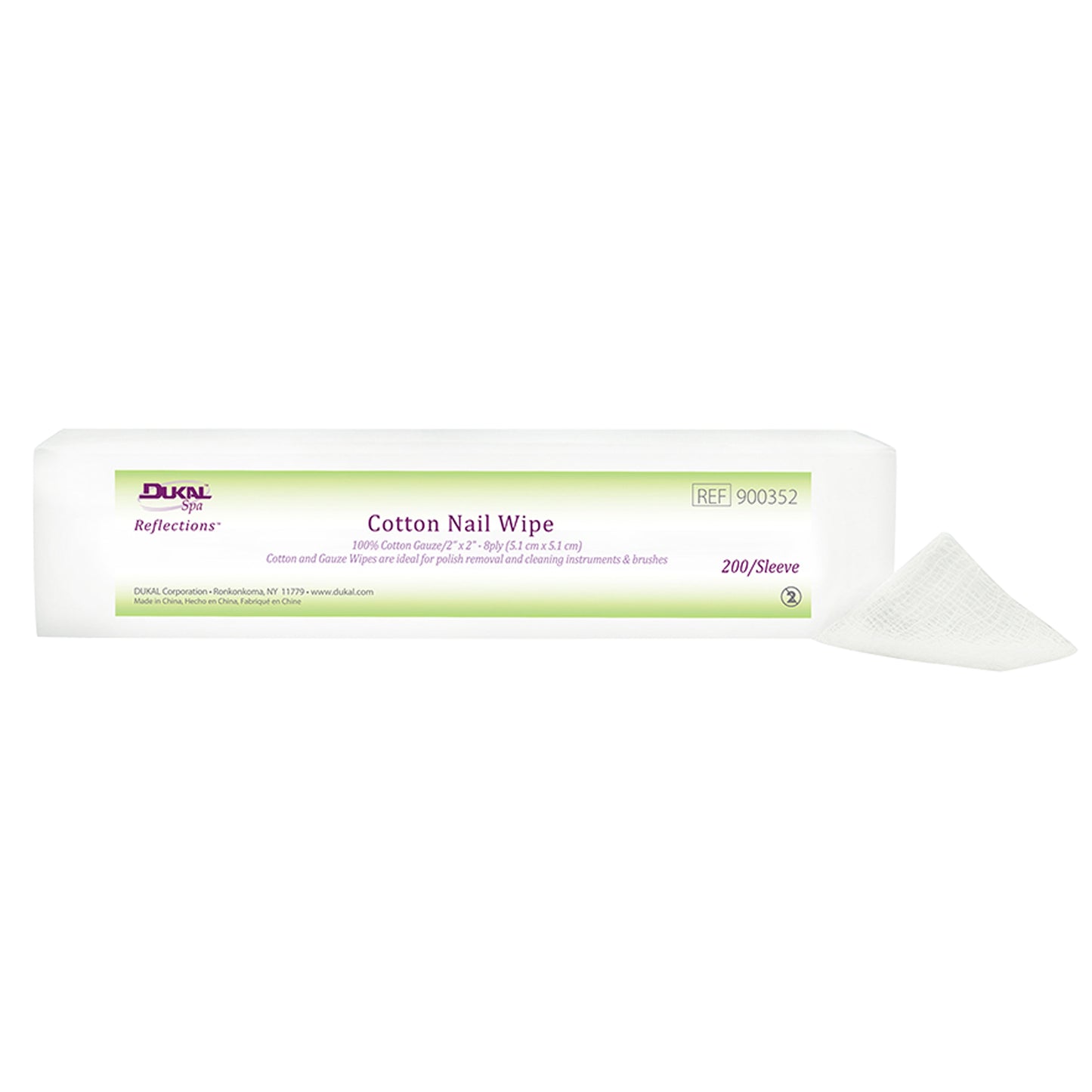 Cotton Nail Wipes, 2" x 2", 8-Ply (900352)