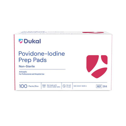 Non-Sterile Povidone-Iodine Prep Pads, Medium (914)