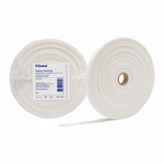 Non-Sterile Gauze Packing Roll 1/2" x 100 yd (9902)