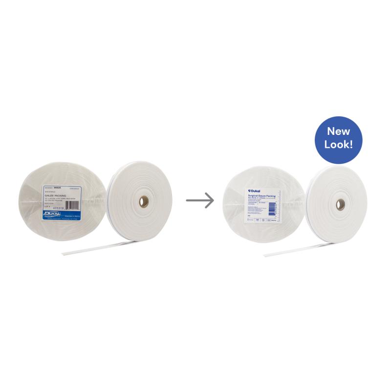 Non-Sterile Gauze Packing Roll 1/2" x 100 yd, 4-Ply (9902X)