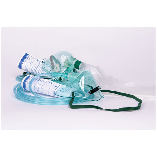 Amsino, Oxygen Mask, Non-Rebreather, Adult with 7 ft Tubing, Reservoir Bag, Case (AMS AS75010)