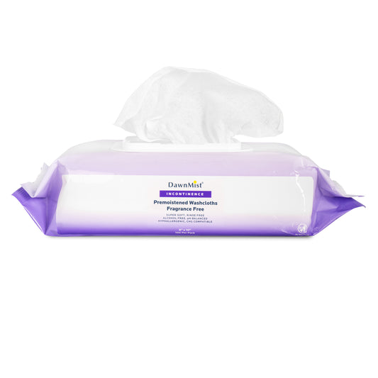 Dawn Mist, Pre-Moistened Washcloths, 8" x 10", Fragrance Free (AW8212)