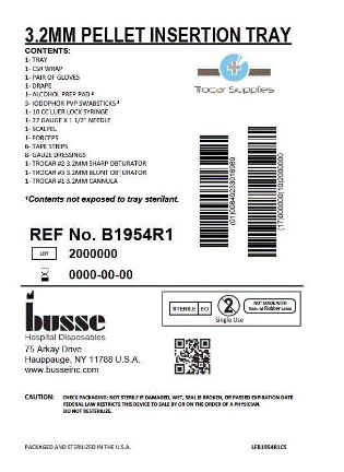 3.2mm Resin Trocar, Wrapped Kit, with Antiseptic, Large Glove (B1954)