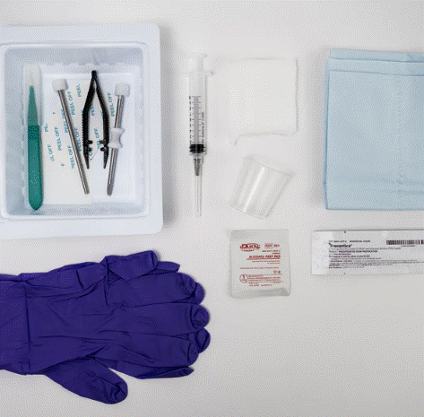 4.5mm Disposable Stainless Steel Trocar Wrap Kit, Large Gloves (B9807)