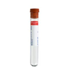 Vacutainer Serum Glass Tube, Conventional Stopper, 16 x 100mm, 10.0mL, Red, Paper Label, No Additive, Silicone Coated (BEC 366430)