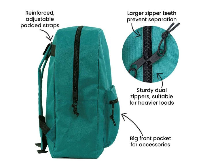 BigBox Basic Backpacks, Assorted, 15", Case of 24, $8.50/Each (2374672)