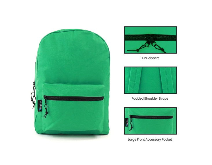 BigBox Basic Backpacks, Assorted, 17", Case of 24 (2363922)