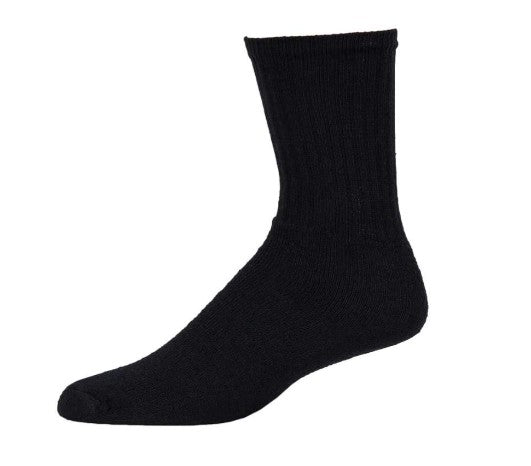 Bulk Adult Socks, Black, Mens Size 10-13, 240 Pairs (2370361)