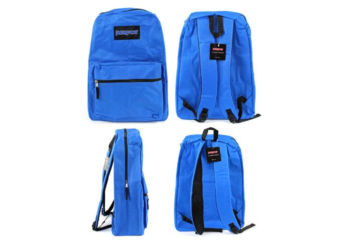 17" Black Backpacks, Case of 24 (1994343), Blue