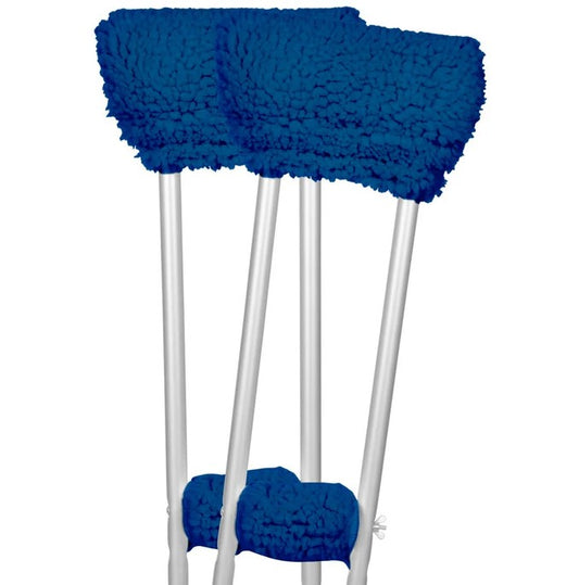 Sheepskin Crutch Pads, Hand Grips, Foam, 4 Pieces, Blue (CSH1040BLU)