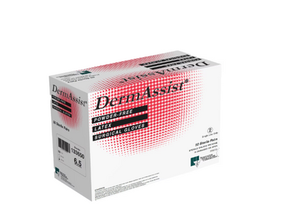 Surgical Latex Gloves, Powder Free (PF), Size 8, Extended Cuff, Sterile, Textured Finish, Case (IHC 133800)