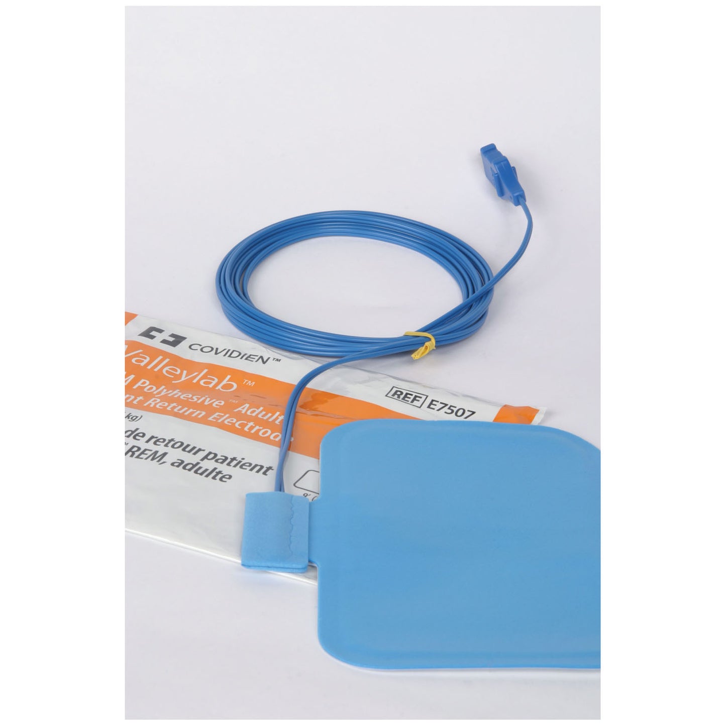 REM Polyhesive II Patient Return Electrode, Adult, 9ft Attached Cord, Case (USS E7507)