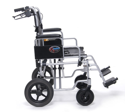 Bariatric Transport Chair, 24" Seat, 400 lbs Weight Capacity (EJ777-3)