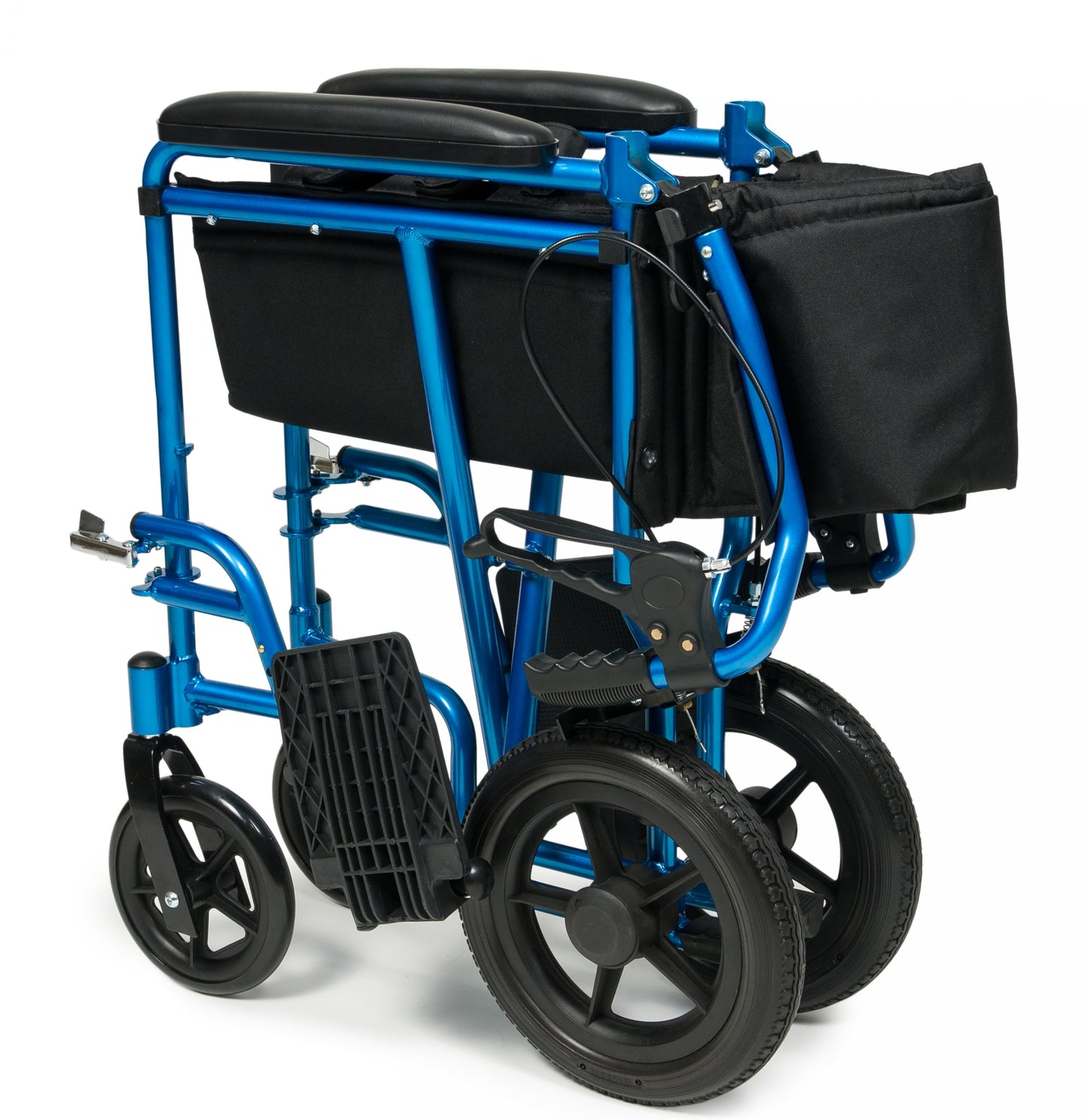 Deluxe Transport Chair, 12" Rear Wheel, Black (EJ870-1)
