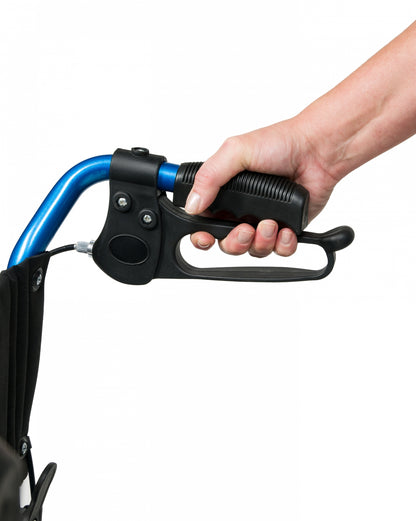 Deluxe Transport Chair, 12" Rear Wheel, Black (EJ870-1)