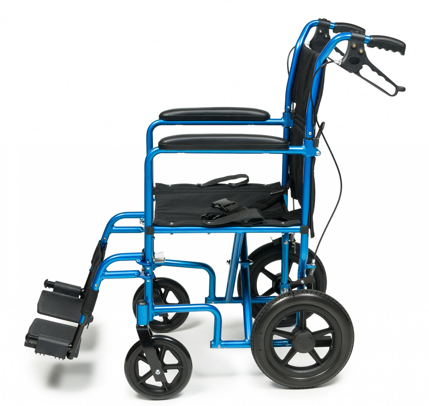 Deluxe Transport Chair, 12" Rear Wheel, Black (EJ870-1)
