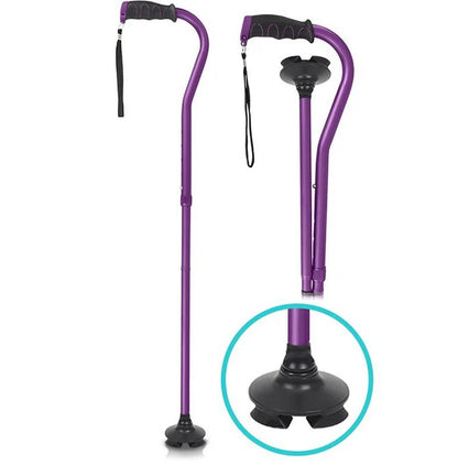 Folding Offset Swivel Cane, Purple (MOB1081PUR)