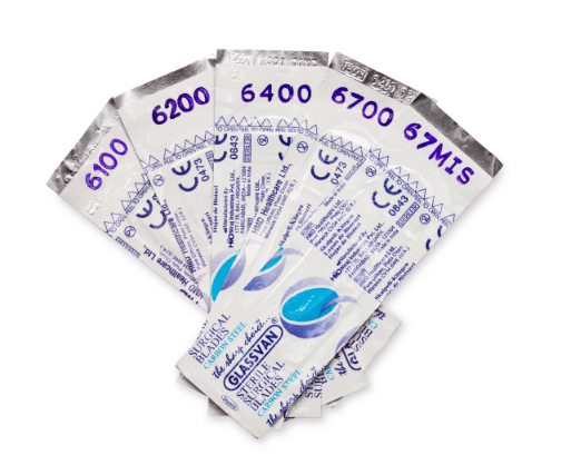 Myco Sterile Glassvan Carbon Steel Miniature Blades, Blade Size 6100, 12/Box (2002-61)