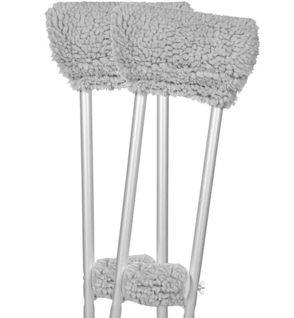 Sheepskin Crutch Pads, Hand Grips, Foam, 4 Pieces, White (CSH1040WHT)