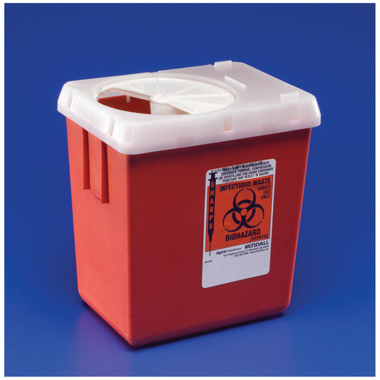 Sharps Container, 8 Qt, Red, Each (1525SA)