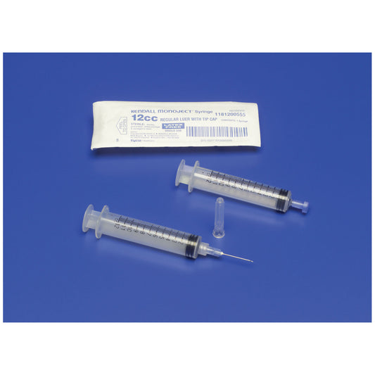 Syringe Only, 12mL, Regular Tip, 0.2cc Graduations, Box (8881512852)