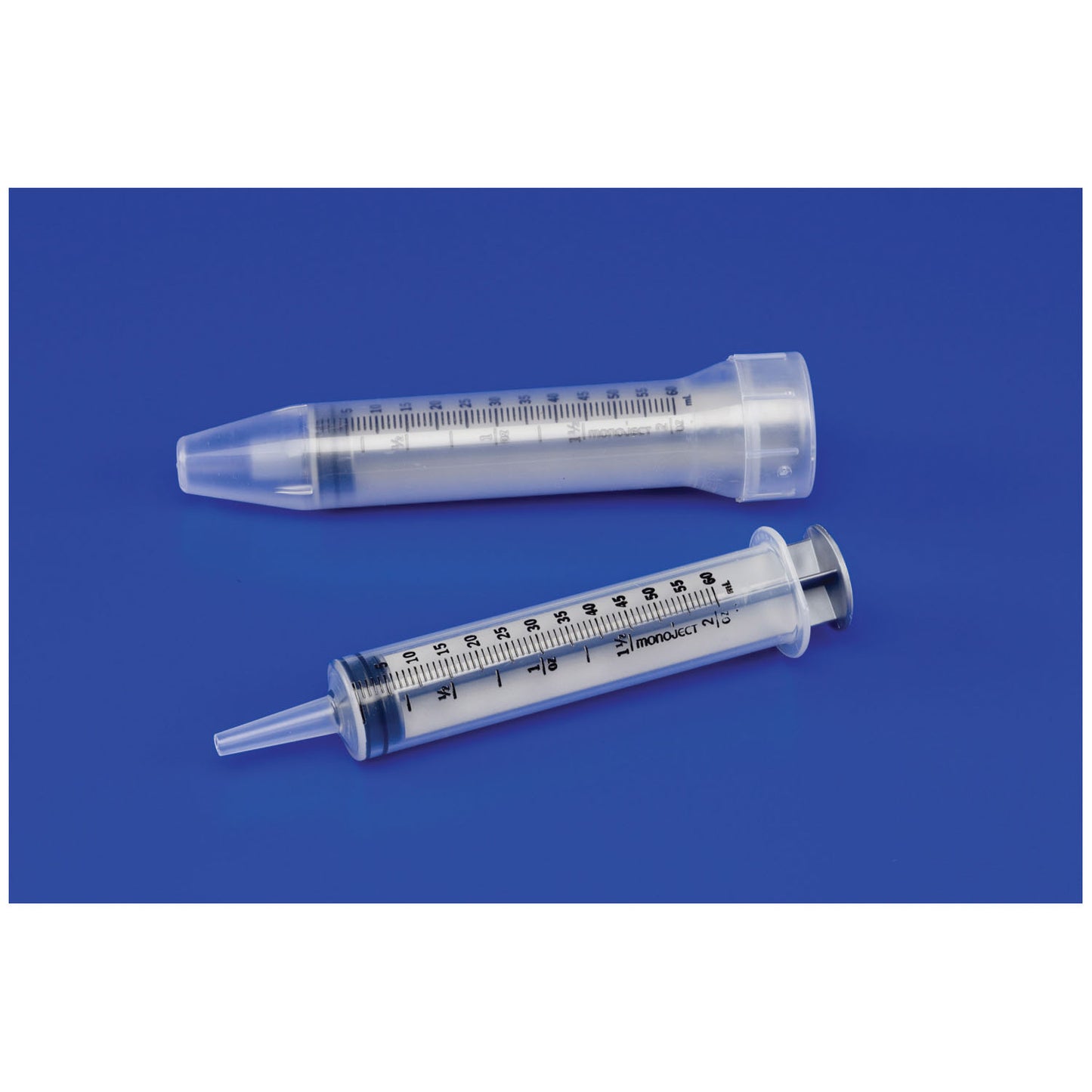 Syringe Only, 60mL, Toomey Tip, 5cc &  1/4 oz Increment Graduations, Case (8881560265)