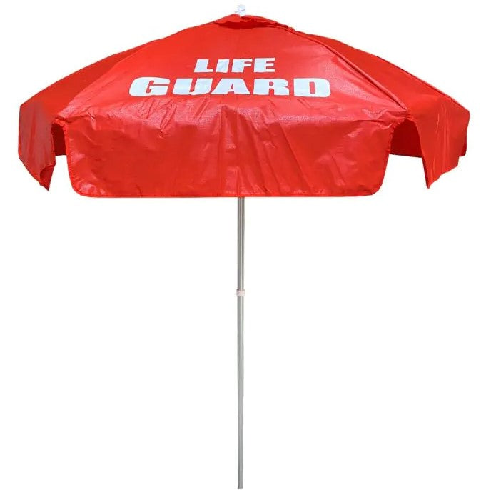 6' Umbrella, With LIFE GUARD Logo, Red (12-004-RED)