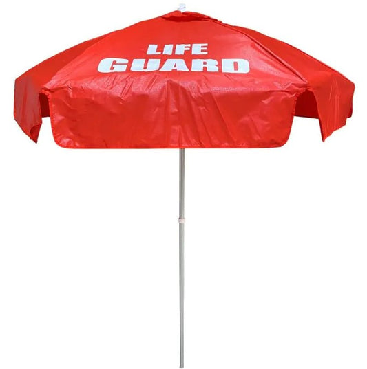 6' Umbrella, With LIFE GUARD Logo, Red (12-004-RED)