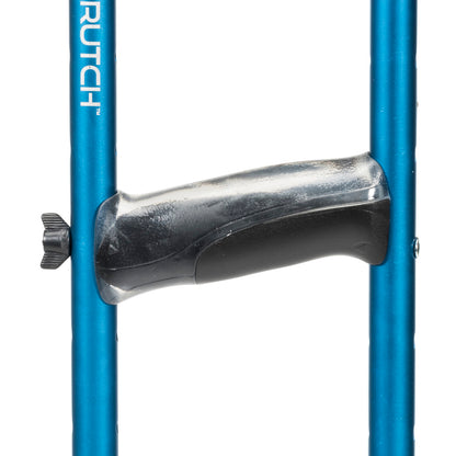 Air Crutch, Adjustable, with foam pads, gel handles, Sapphire (MD10300BL)