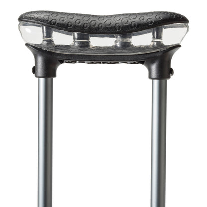 Air Crutch, Adjustable, with foam pads, gel handles, Slate (MD10300GR)