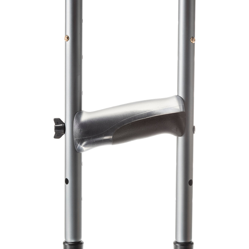 Air Crutch, Adjustable, with foam pads, gel handles, Slate (MD10300GR)