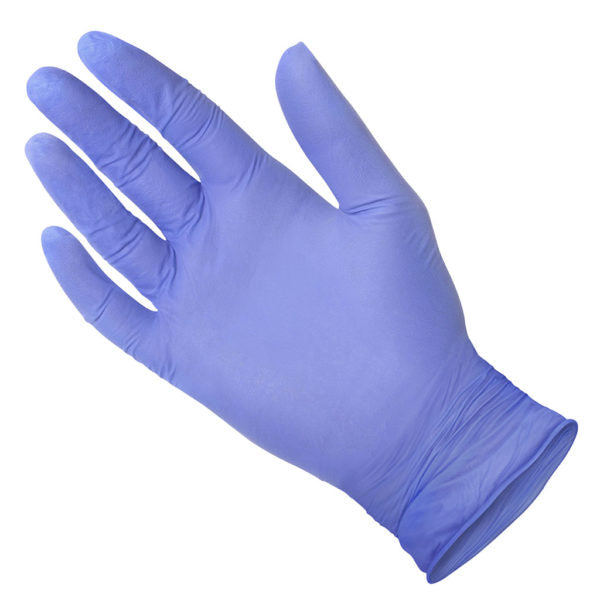 100 Nitrile Exam Gloves, Textured Finger, Blue, Medium, Case (MED MNE5053)