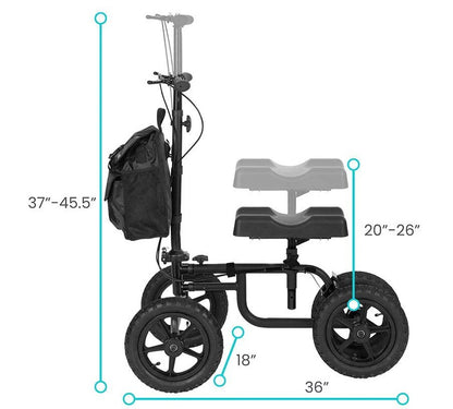 All Terrain Knee Walker, Black (MOB1019BLK)