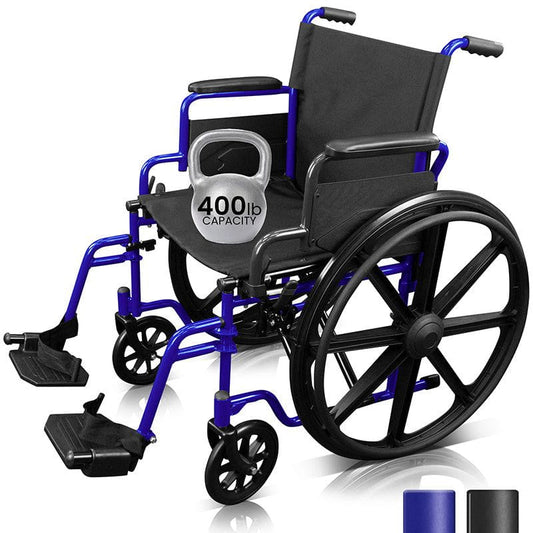 Heavy Duty Wheelchair, Blue (MOB1078BLU)