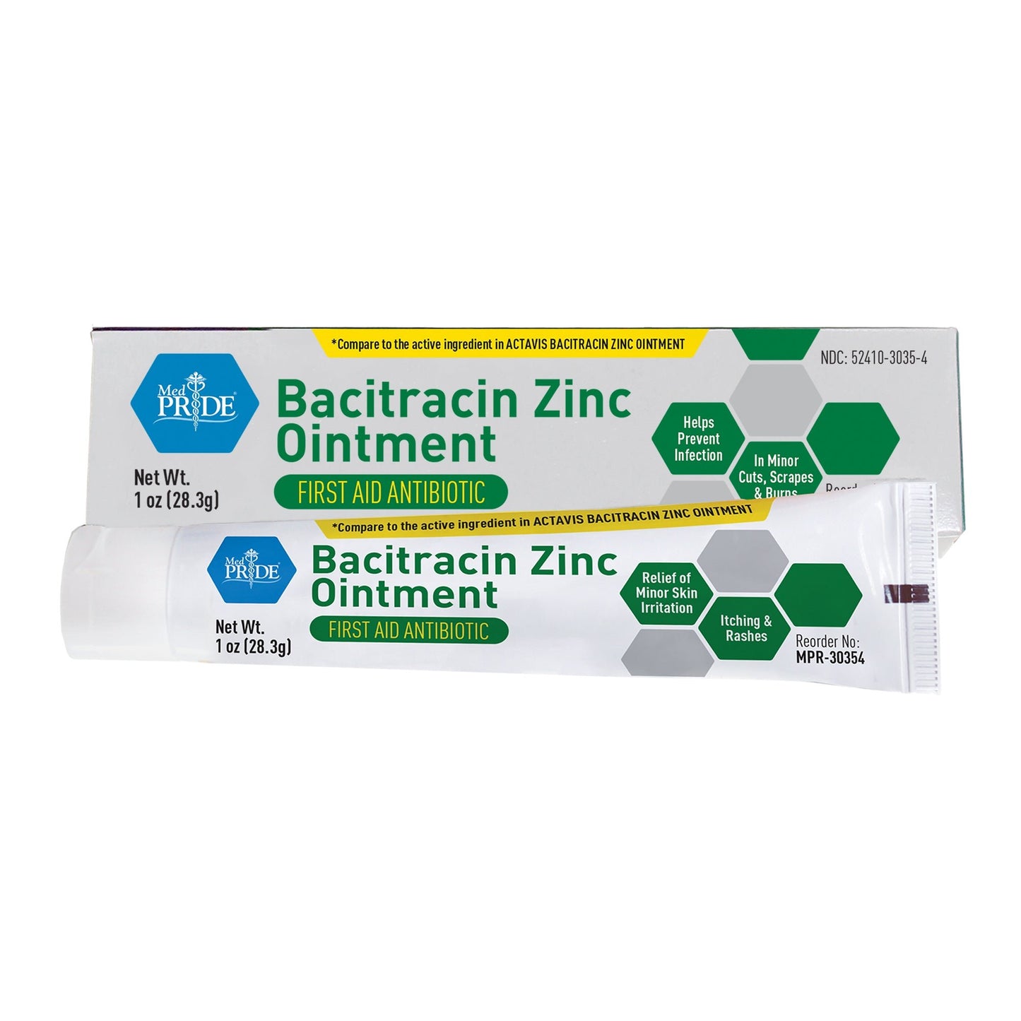 Bacitracin Zinc Ointment, 1oz Tubes, Indvidually Boxed (MPR-30354)