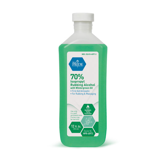 70% Isopropyl Rubbing Alcohol, with Wintergreen Oil, 12oz (MPR-40973)